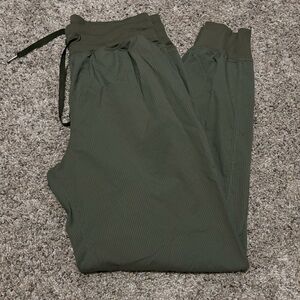 Olive green Zyia joggers, large